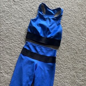 Blue and Black Athletic Set